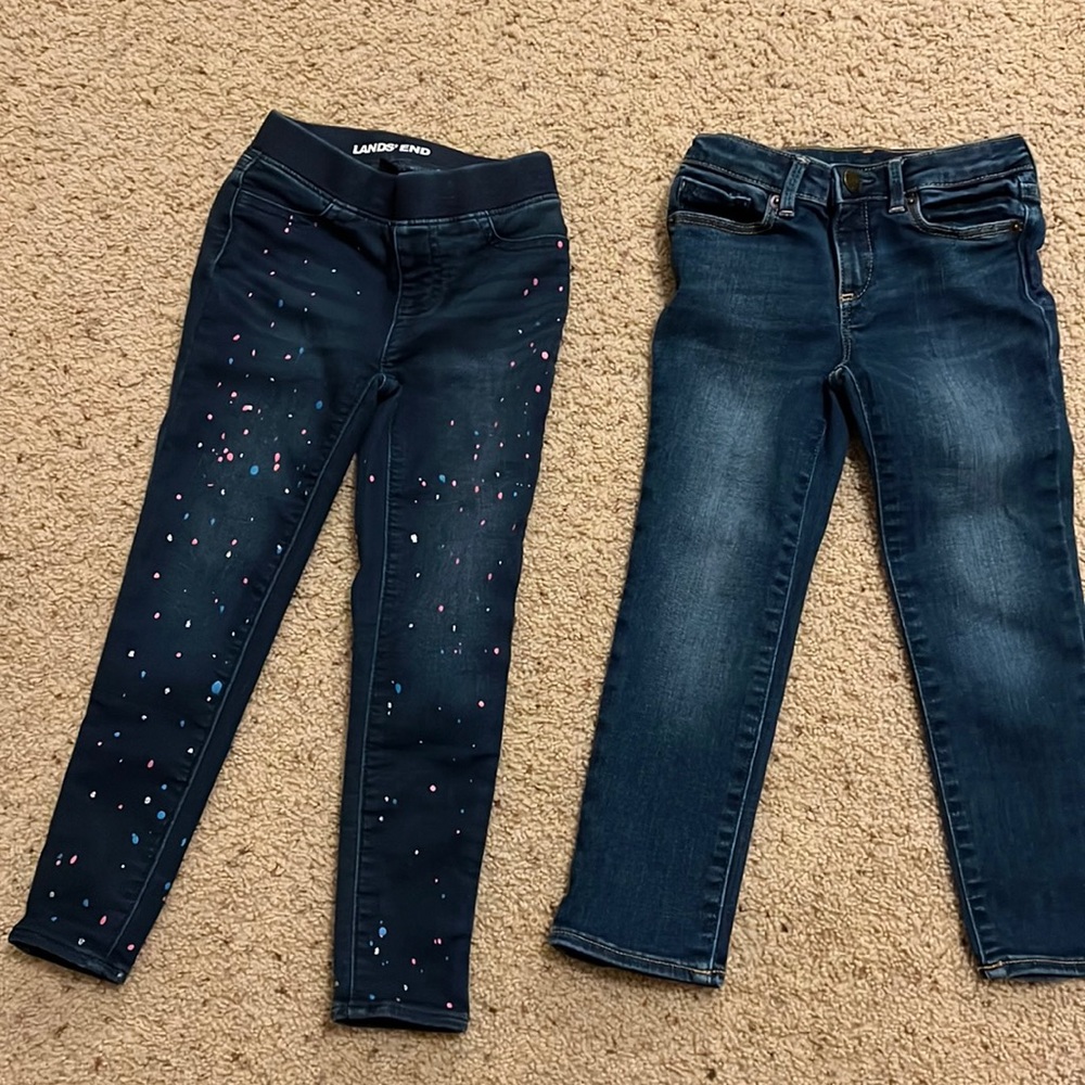 2 pairs of 5/5T jeans. Gap and lands end.